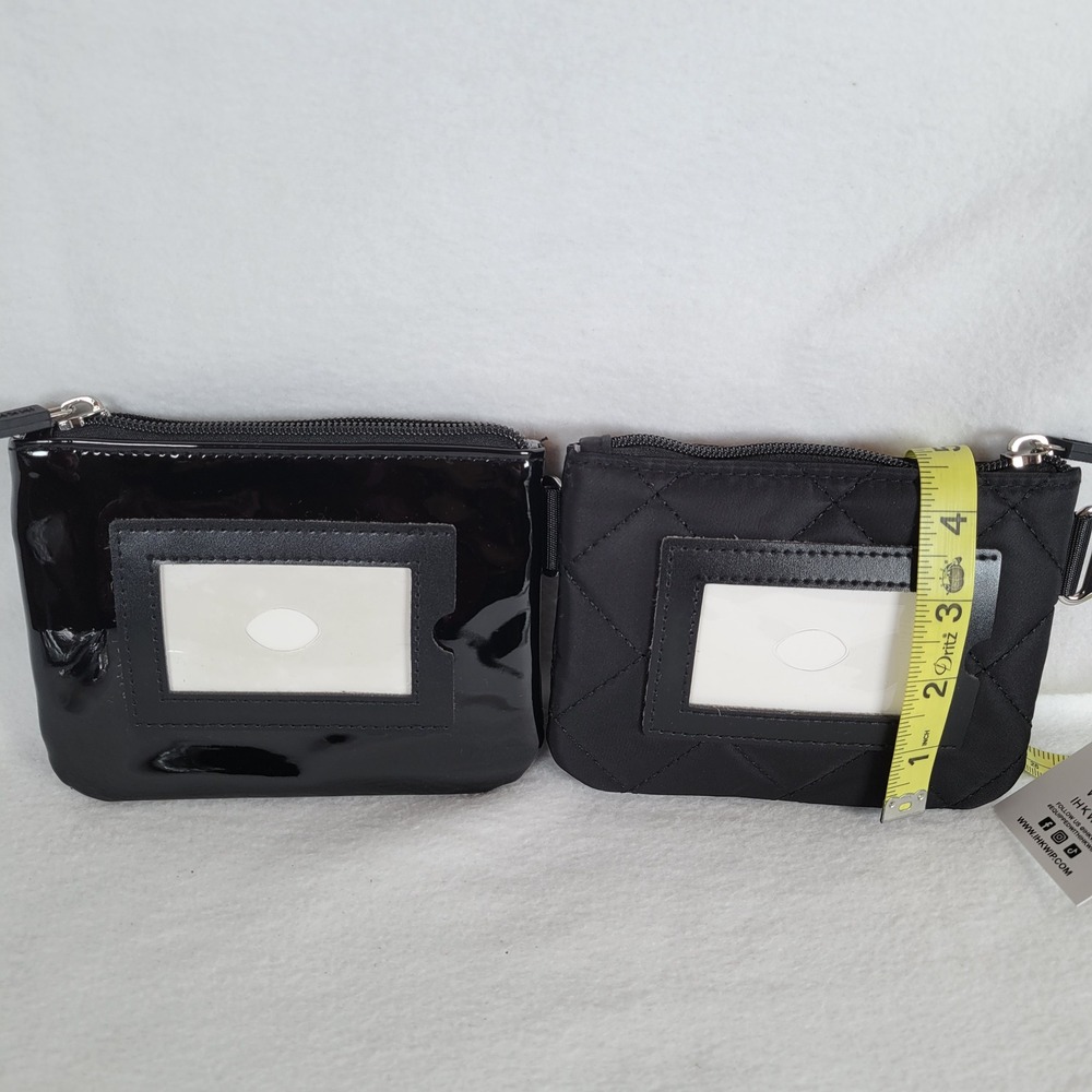 IHKWIP Women Wristlet Perfect Pair RFID Patent Quilted Nylon Set Size OS Black - Picture 3 of 7